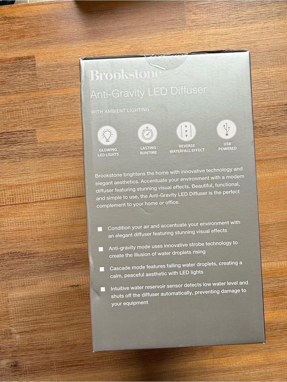 Brookstone Anti-Gravity LED Diffuser – New in Box - Picture 3 of 6